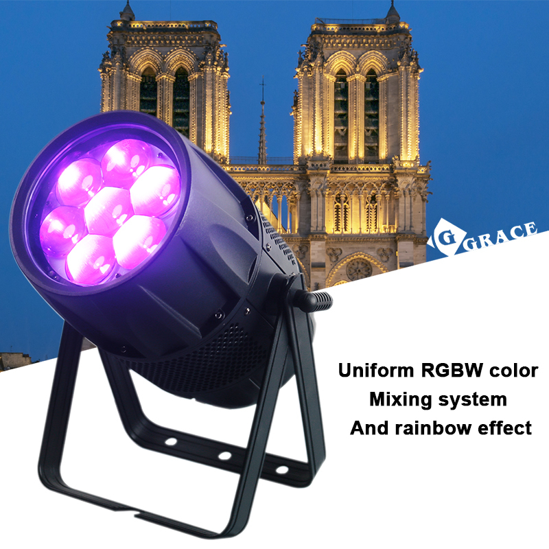 IP65 Outdoor 7*40W Stgae Light RGBW 4IN1 Zoom LED Wash Par Light