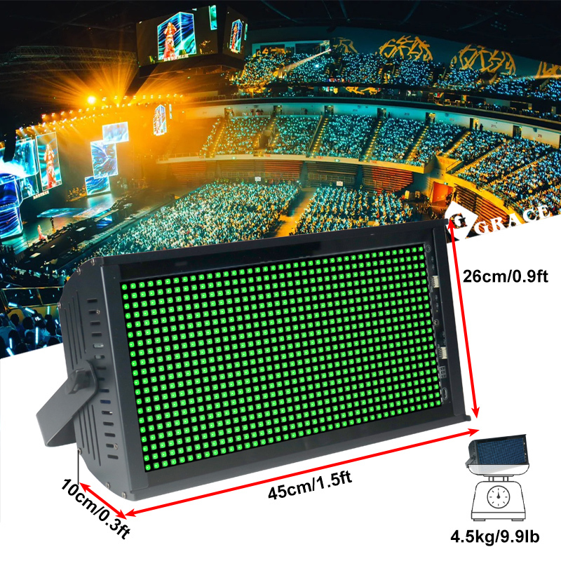 Igracelite 800pcs RGB numbers pattern letters DMX LED strobe