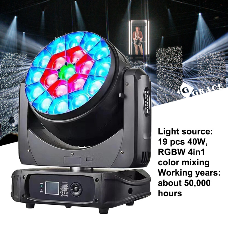 Igracelite 19x40W RGBW Wash LED Moving Head