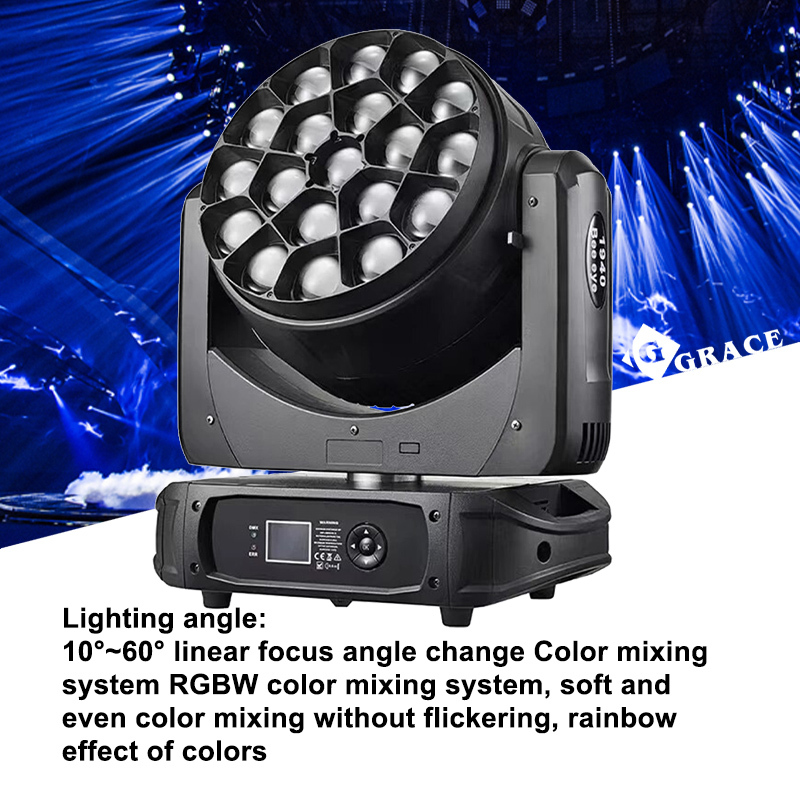 Igracelite 19x40W RGBW Wash LED Moving Head