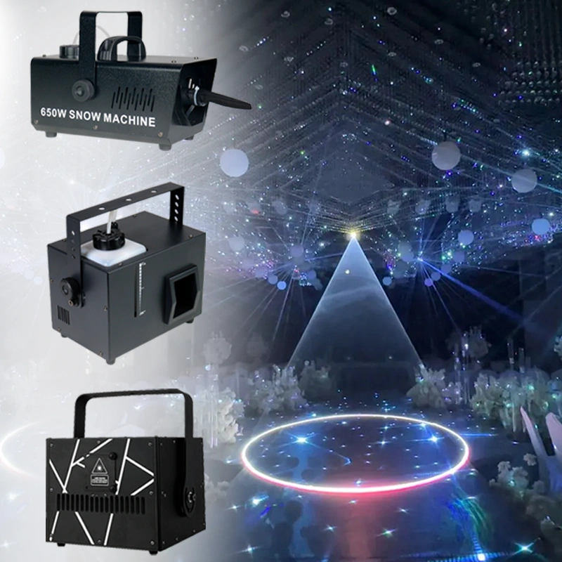 Igracelite 5W Laser Stage Lighting &650W Snow Machine &700W Haze Machine Combination Sale