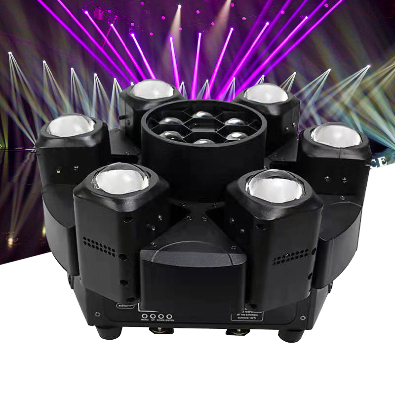 Igracelite 10W rgbw six eyes mini spiders led stage sharpy beam light