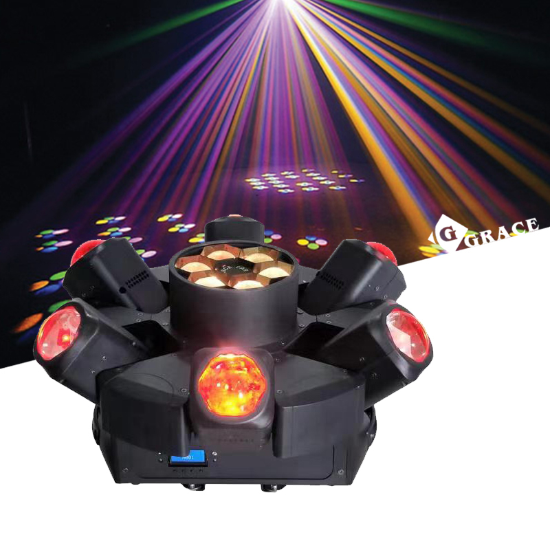 Igracelite 10W rgbw six eyes mini spiders led stage sharpy beam light