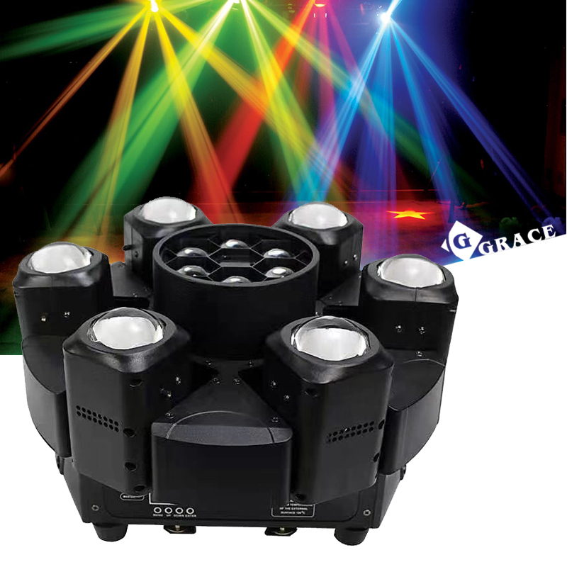 Igracelite 10W rgbw six eyes mini spiders led stage sharpy beam light