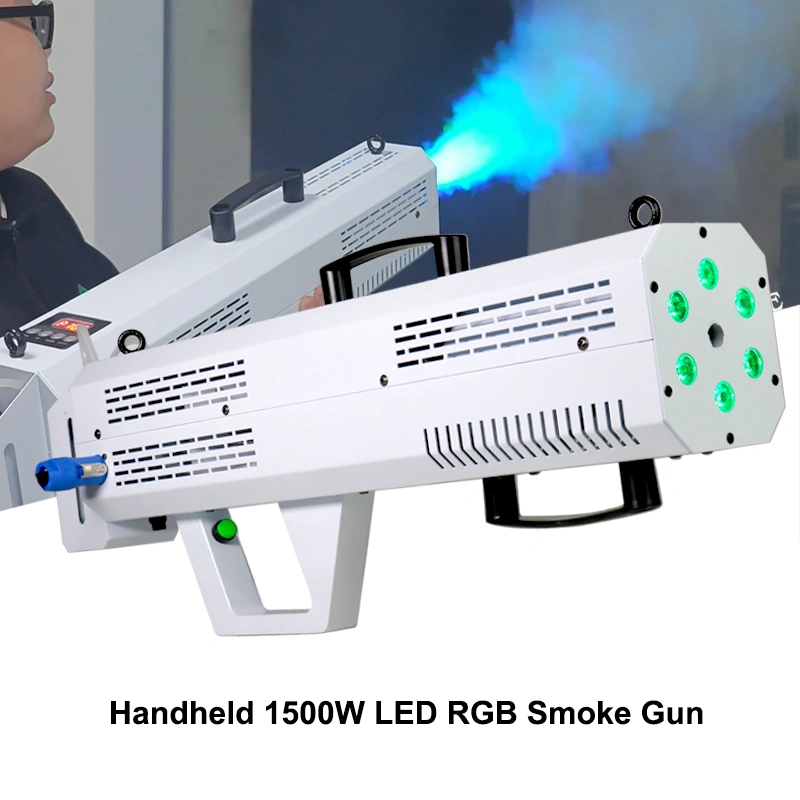 Igracelite handheld 1500w LED RGB fog gun party smoke machine