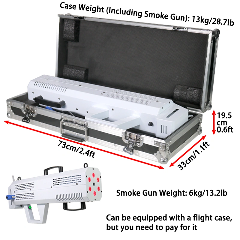 Igracelite handheld 1500w LED RGB fog gun party smoke machine