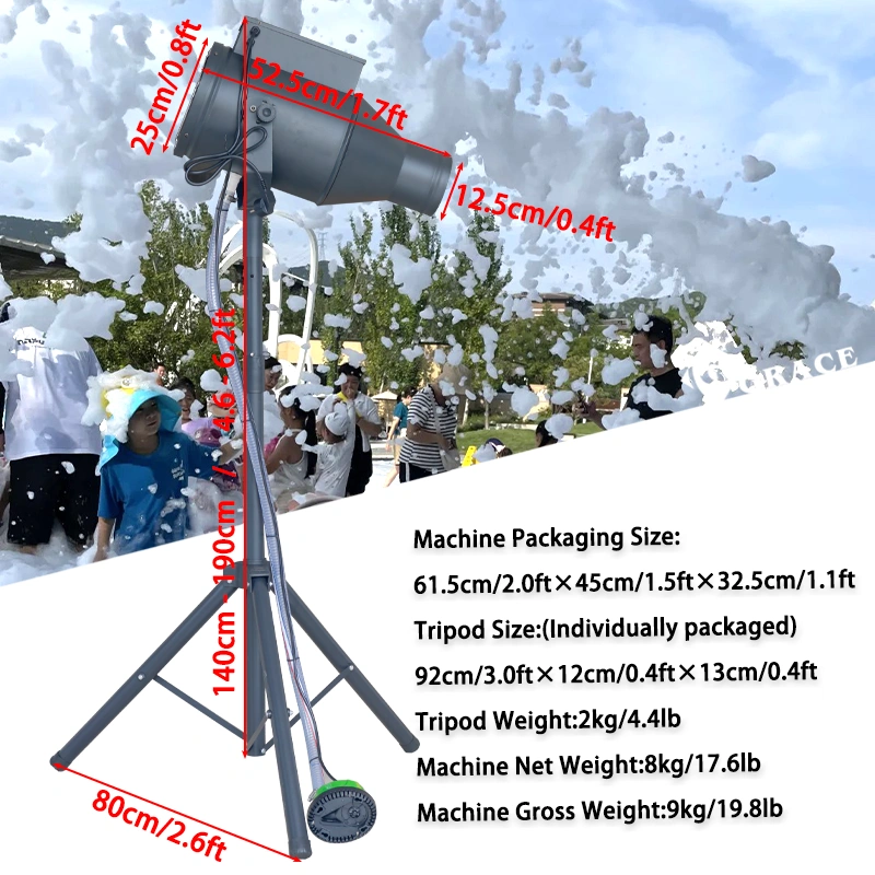 Igracelite 600W Outdoor Jet Foam Cannon Machine Swimming Pool Foam Party Machine