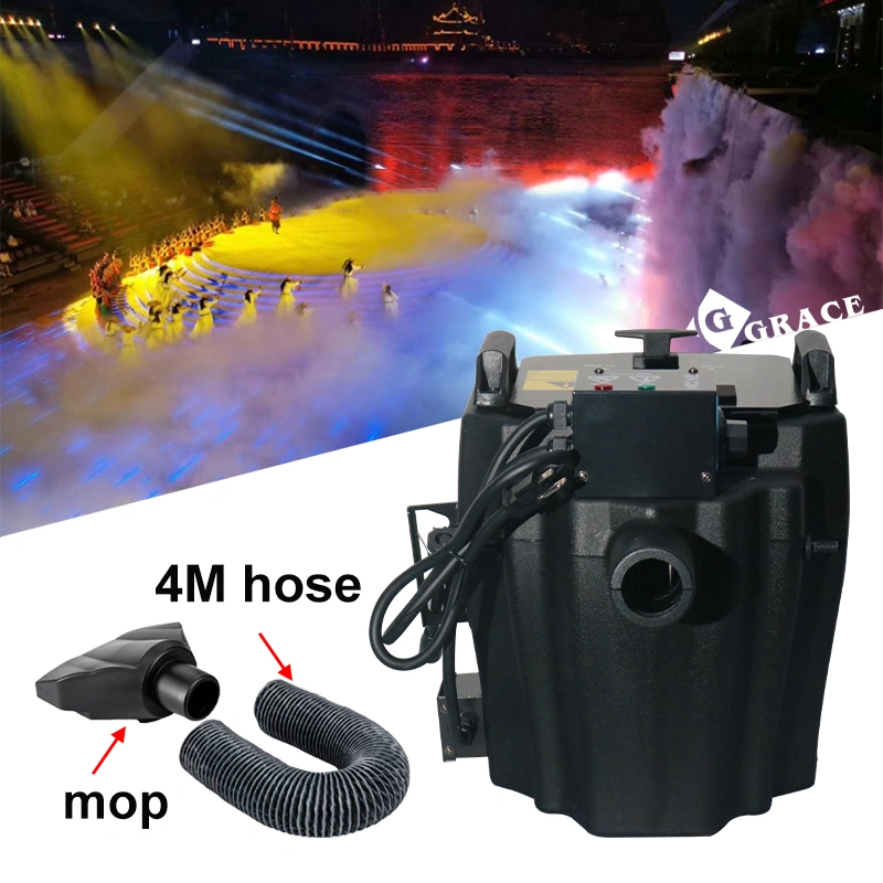3500w dry ice machine with flightcase with mobile skateboard