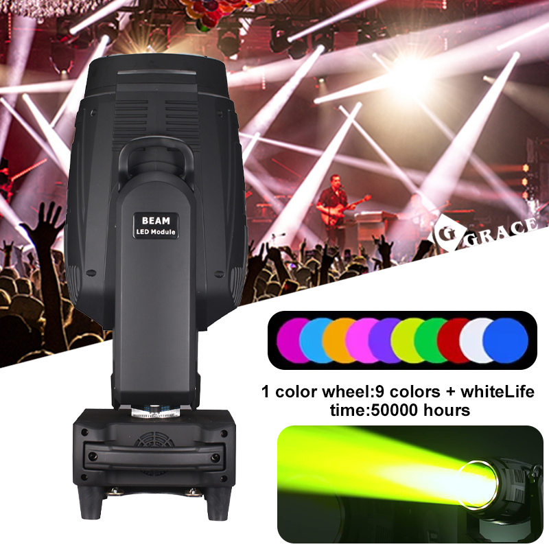 Igracelite 450W Beam LED Moving Head With Dual Prism Wheel with Ring /halo