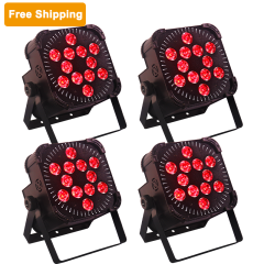 4pcs led par lights (black) + carton packaging