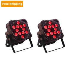 2pcs led par lights (black) + carton packaging