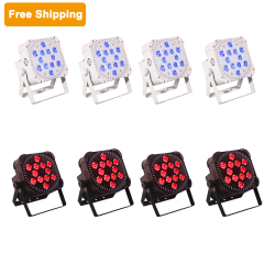 8pcs led par lights (white*4＋black*4) + flight case
