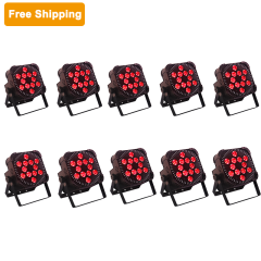10pcs led par lights (black) + flight case