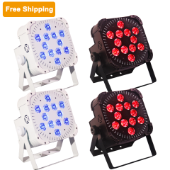 4pcs led par lights (white*2＋black*2)＋carton packaging