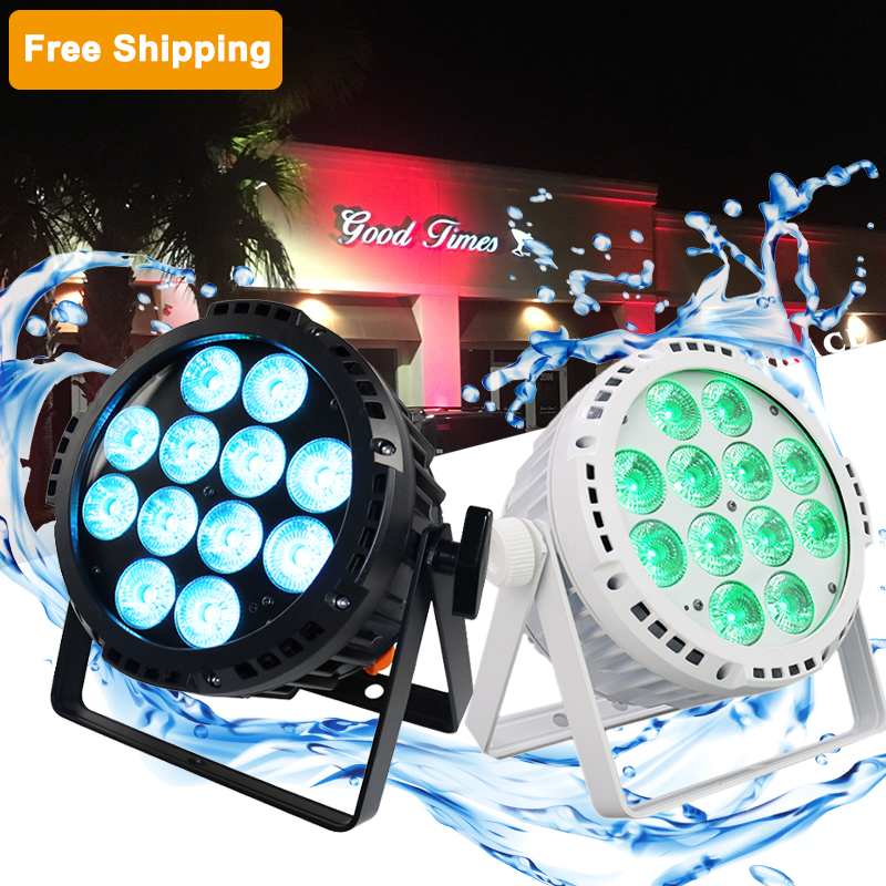 Free Shipping IP65 12x18W Battery Par Light 4Pcs Machines+Carton Packing/6Pcs Machines+1 Flightcase