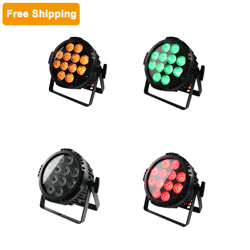 Free Shipping IP65 12x18W Battery Par Light 4Pcs Machines+Carton Packing/6Pcs Machines+1 Flightcase