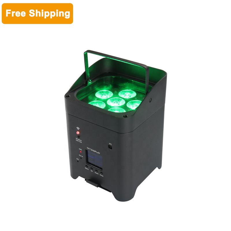 Free Shipping 18W 6in1 Rgbwauv Wireless Battery Led Uplight
