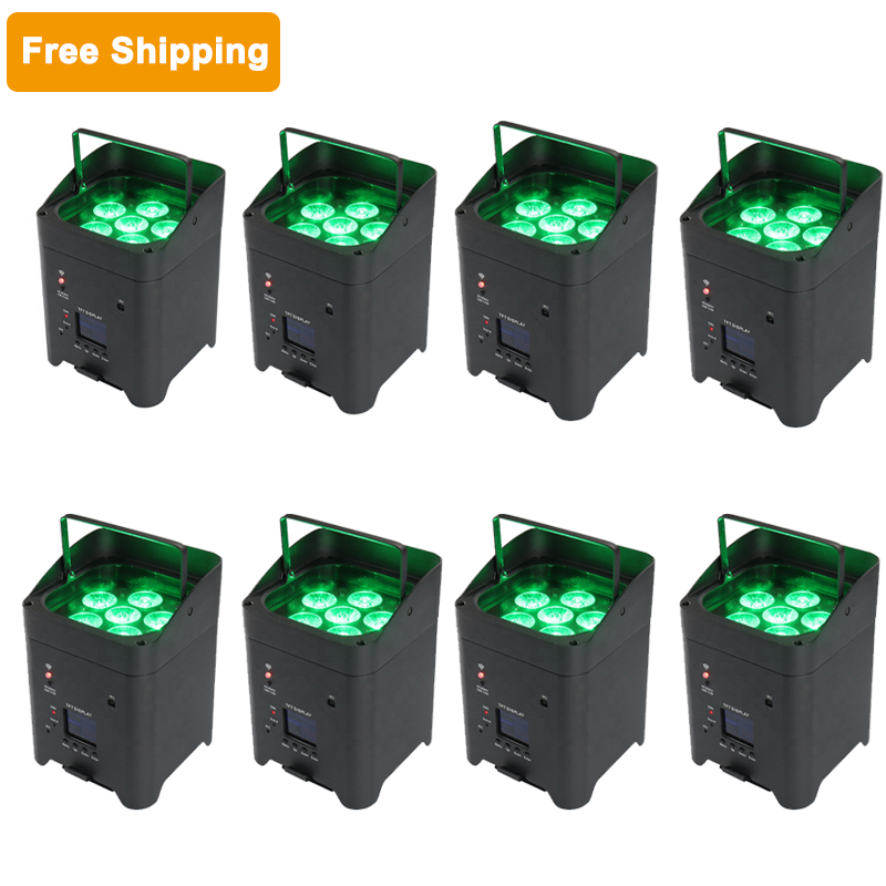 Free Shipping 18W 6in1 Rgbwauv Wireless Battery Led Uplight