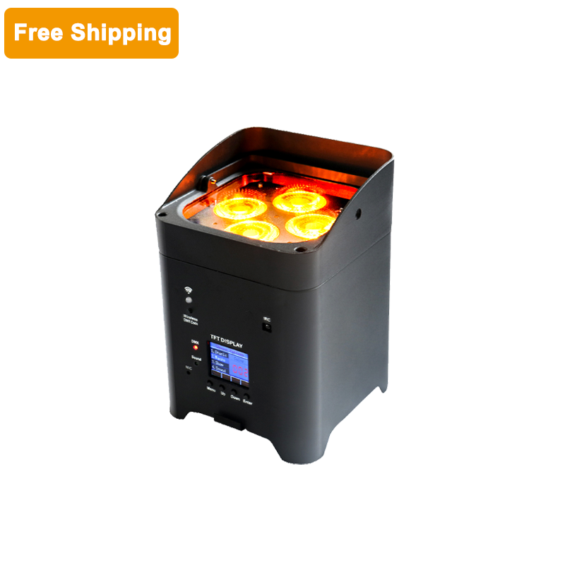 Free Shipping 18W 6in1 Rgbwauv Wireless Battery Led Uplight