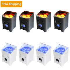 8pcs battery Led Uplight (flight case packaging)