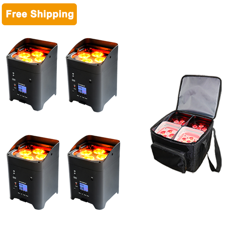Free Shipping 18W 6in1 Rgbwauv Wireless Battery Led Uplight