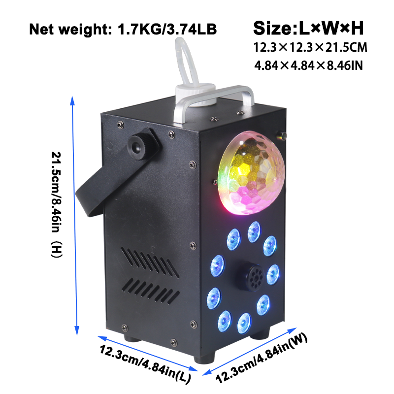 Igracelite 700w 9pcs RGB LED Smoke Machine for party gathering KTV concert hall