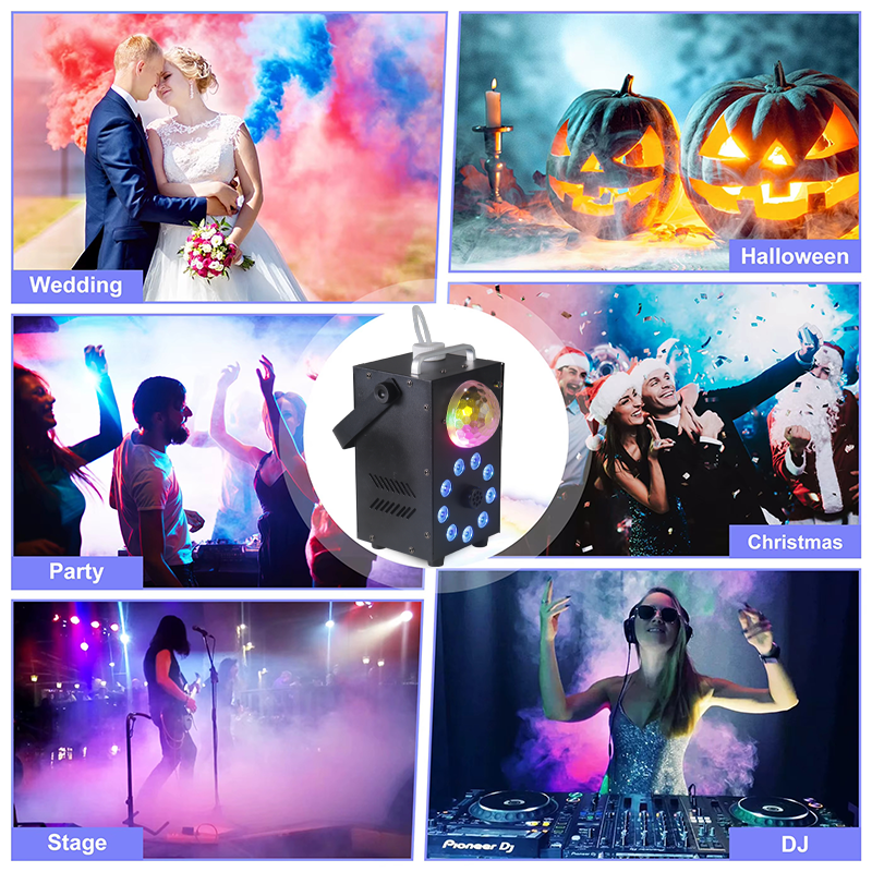 Igracelite 700w 9pcs RGB LED Smoke Machine for party gathering KTV concert hall