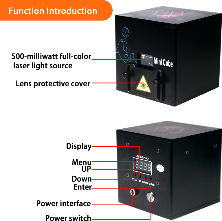 Igracelite mobile control RGB mini full color animation laser light