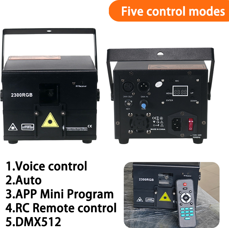 Igracelite 2W Animation Laser Lights APP Remote Control DMX512 Sound Full Color RGB