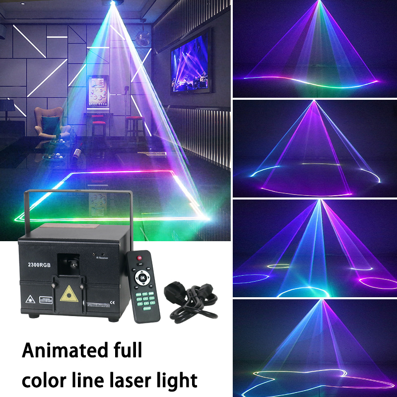 Igracelite 2W Animation Laser Lights APP Remote Control DMX512 Sound Full Color RGB