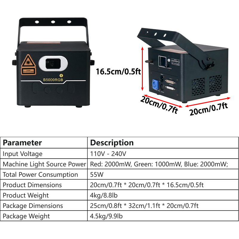 Igracelite APP controls 5w RGB laser light full color animation for stage lighting ktv nightclub