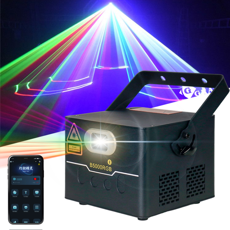 Igracelite APP controls 5w RGB laser light full color animation for stage lighting ktv nightclub