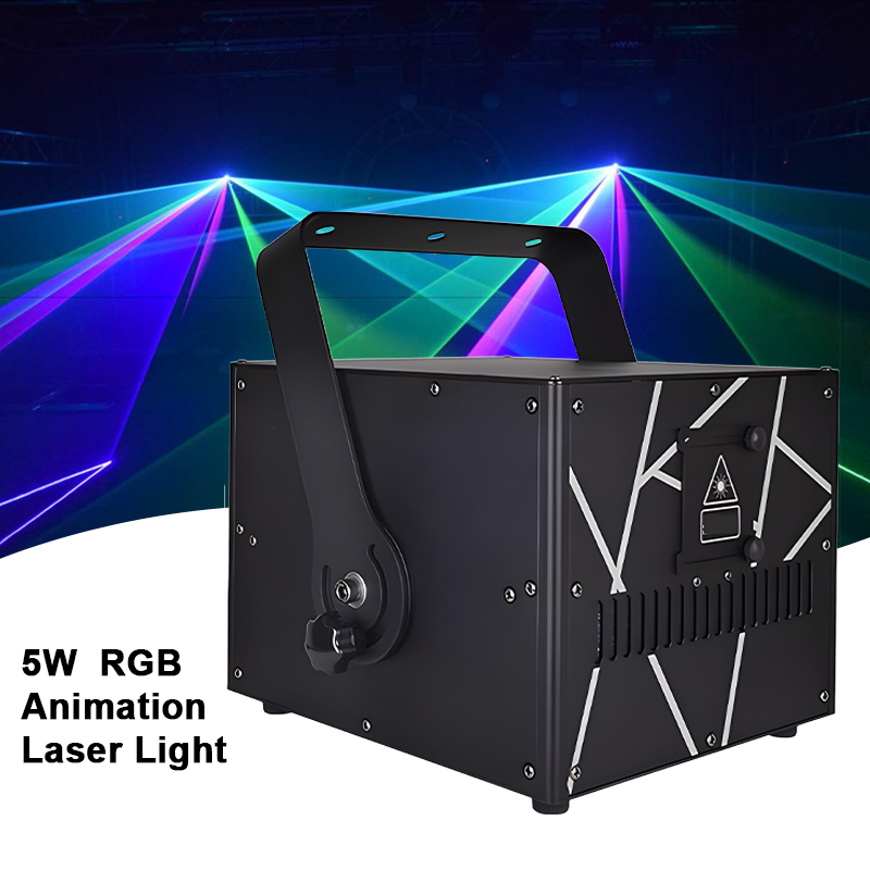 5w dmx512 rgb animation laser light