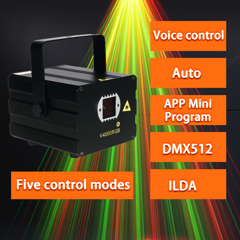 Igracelite APP dmx512 sound 4w animation laser lights