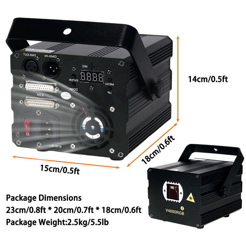 Igracelite APP dmx512 sound 4w animation laser lights