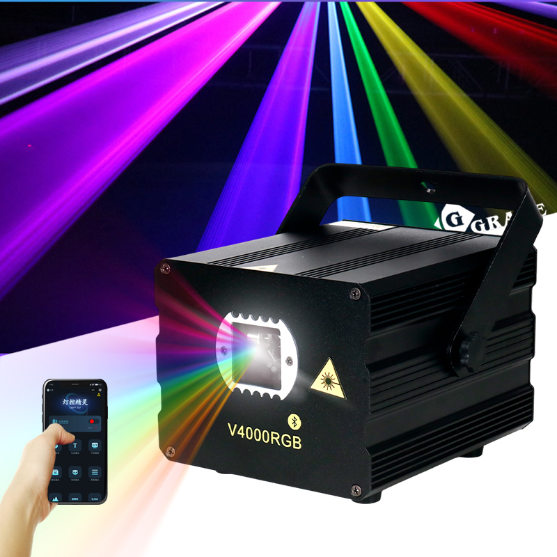 Igracelite APP dmx512 sound 4w animation laser lights