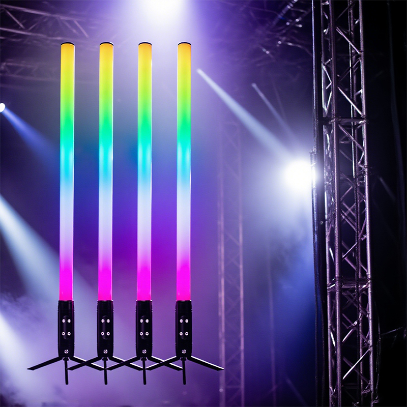 Igracelite 4pcs IP65 waterproof 360 wireless DMX wifi control pixel LED tubes battery light