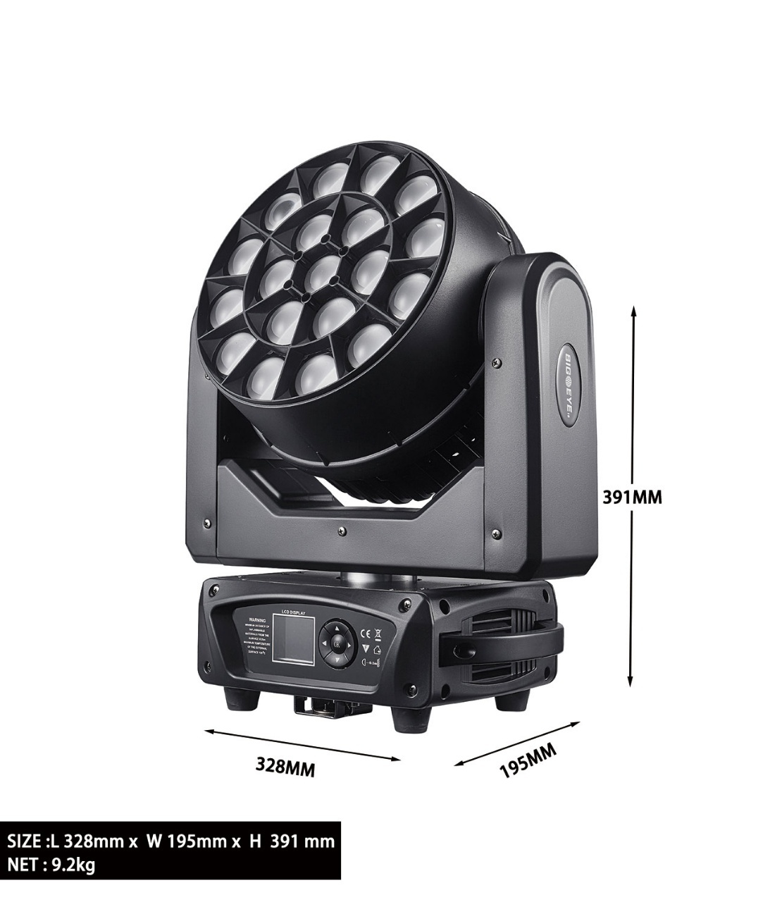 Igracelite 19x15w K10 Big Bee Eye Zoom Wash Moving Head Light