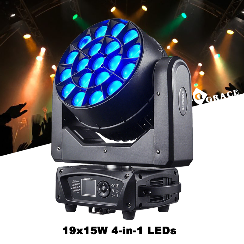 Igracelite 19x15w K10 Big Bee Eye Zoom Wash Moving Head Light