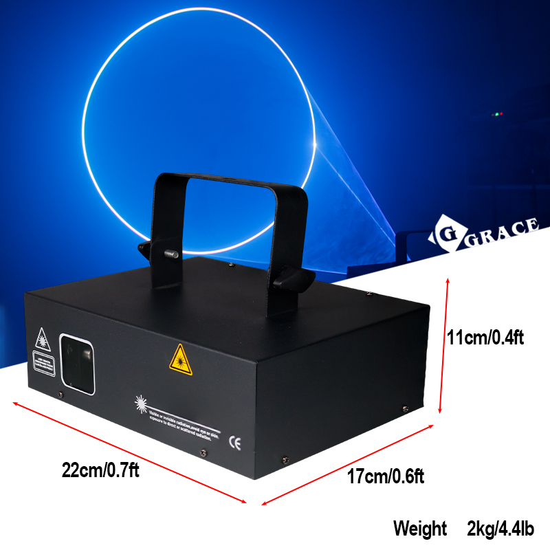 Igracelite Mini Laser Stage Light 1W/2W/3W  RGB 3D Animation Effect Portable Laser Projector for Stage Show Disco Party Club Events