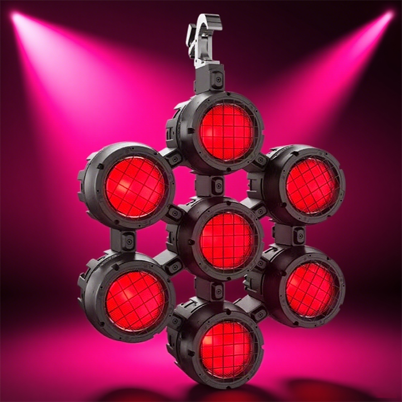 Igracelite LED Par Light, 350W IP65 Waterproof RGBALC COB Mini Outdoor Blinder Light with Splicing Design for Stage Events and Audience Lighting