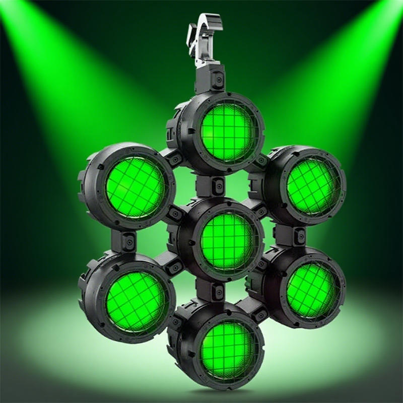 Igracelite LED Par Light, 350W IP65 Waterproof RGBALC COB Mini Outdoor Blinder Light with Splicing Design for Stage Events and Audience Lighting