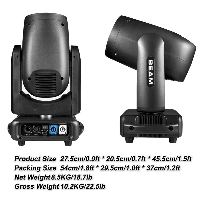 Igracelite 14R Beam 295w Moving Head Stage Light Dj Mini Beam 295+LED Ring Moving Head