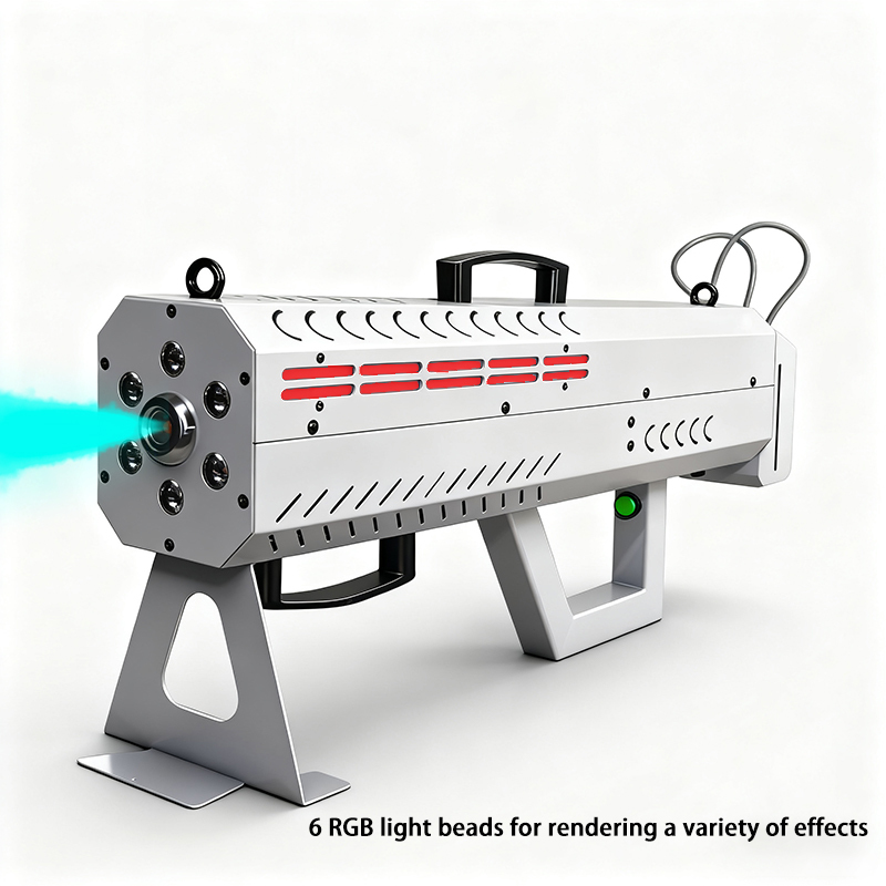Igracelite 1500W Hand-Hold Smoke Gun RGB Air Column Fog Gun Wedding Stage Event Marriage Night Club DJ