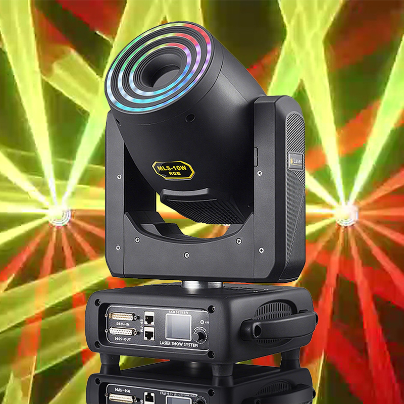 Igracelite 5w/8w/10w RGB Moving Head Animation Laser Light With LED 3D Ring Circle for Party