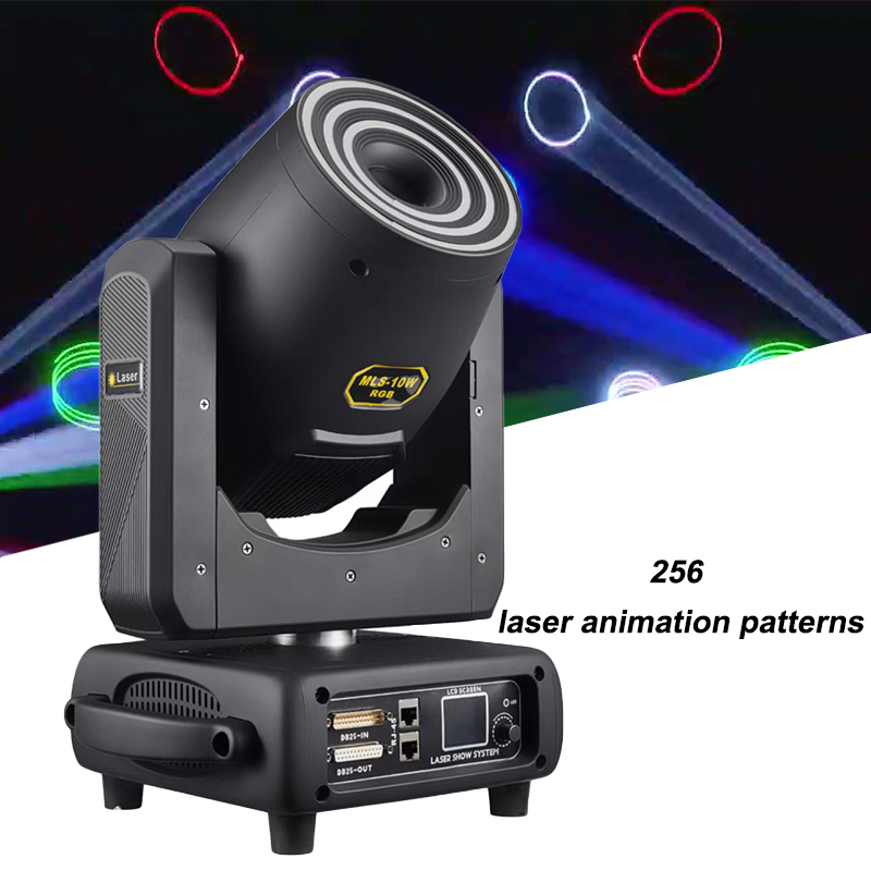 Igracelite 5w/8w/10w RGB laser moving head animation laser light with LED 3D ring circle for party