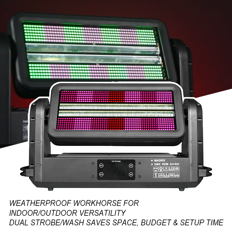 Igracelite 1500w STRIKE M LED strobe light RGBW LED matrix strobe moving head stage light