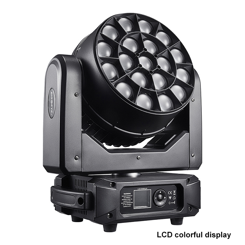 Igracelite K15 19x40w RGBW LED wash big bee eye moving head light for concerts and parties