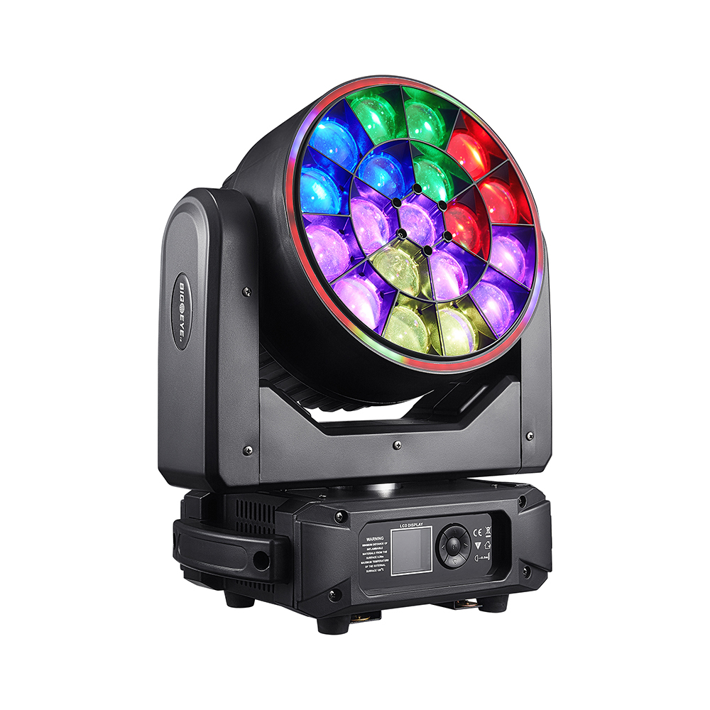 Igracelite K15 19x40w RGBW LED wash big bee eye moving head light for concerts and parties