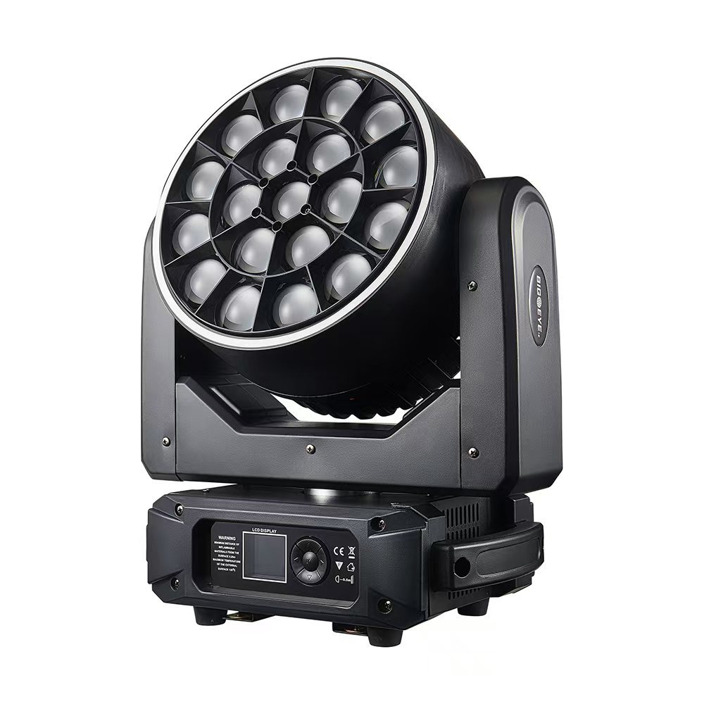 Igracelite K15 19x40w RGBW LED wash big bee eye moving head light for concerts and parties
